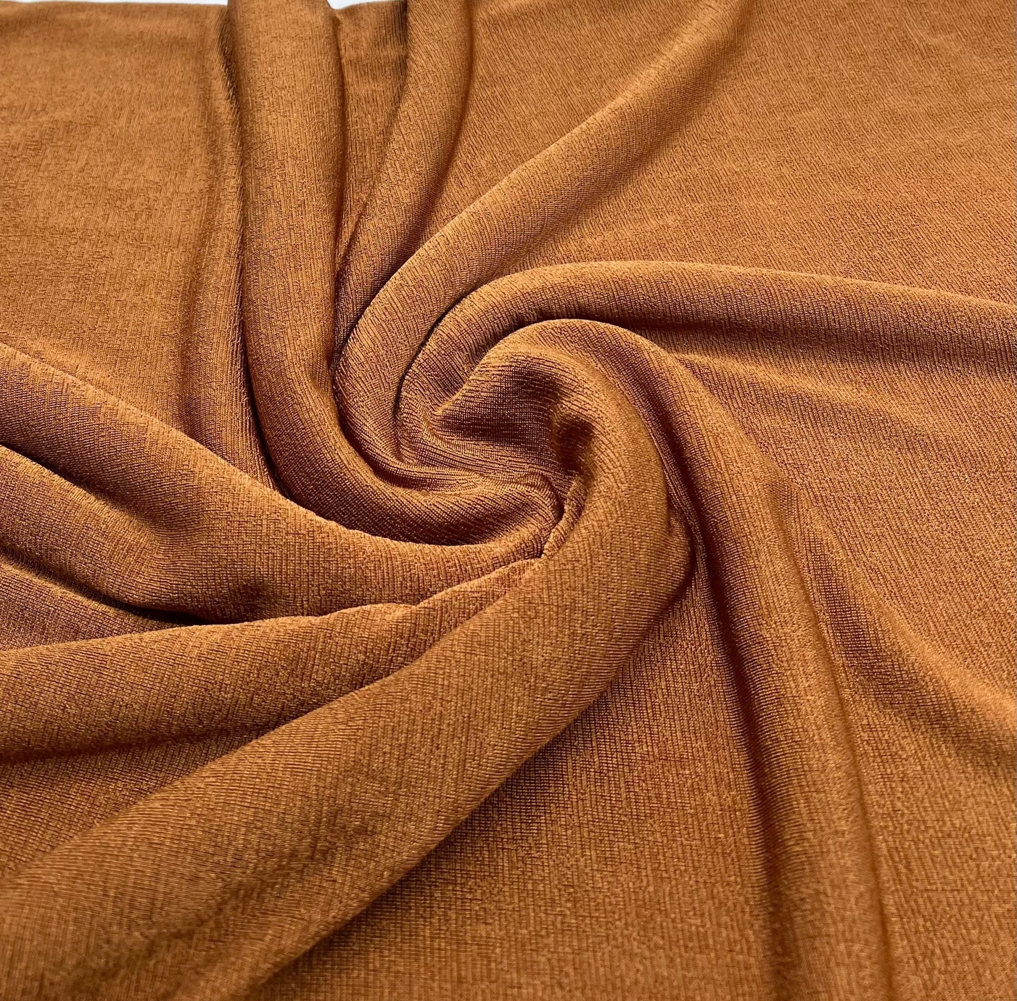 Toffee Brown Acetate Slinky 4 Way Stretch Fabric - T9 Fabrics